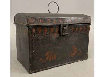 19th Century Paint Decorated Toleware Box #2