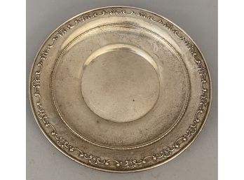 Gorham Sterling Silver Plate With Ornate Border Design