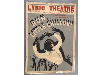 Broadway Theatre Poster 'Run Little Chillun' Lyric Theatre