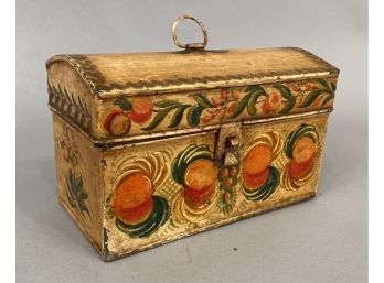 Vintage Paint Decorated Toleware Box