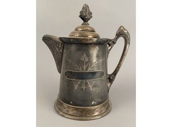 Large Silverplate Coffee Pot Victorian Era