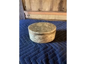 Polished Stone Container With Hinged Lid. JH
