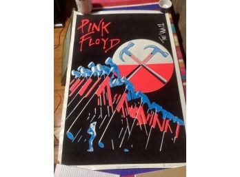 Pink Floyd Poster On Velvet. JH