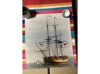 Large Photo Of Tall Ship, Possibly The Rose. JH