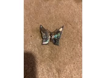 Sterling Silver '925' Butterfly Brooch. JH
