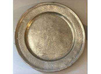 Pewter Charger Depicting Henry IV