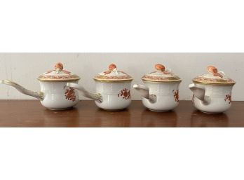 Set Of Four Herend Covered Pots
