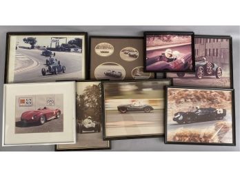 Nine Vintage Automobile Related Color Photos