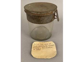 19th Century Ballot Box Used At Coon Hollow In 1854