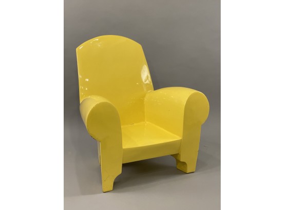 Yellow Fiberglass Club Chair