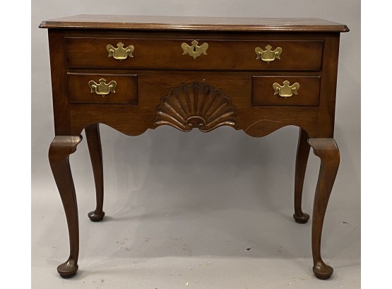 Kittinger Queen Ann Style Mahogany Lowboy Carved Shell