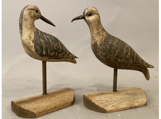 Two Vintage Split Tail Bird Decoys H Monk