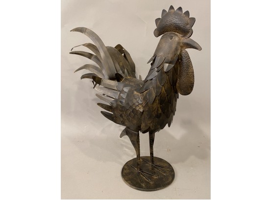 Metal Chicken Sculpture