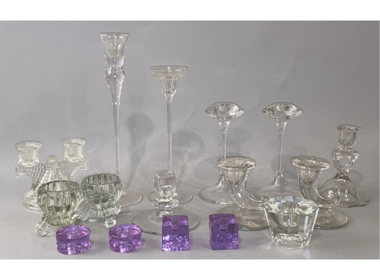 16 MCM Glass Candle Holders