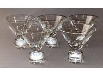 Set Of 5 MCM Martini Glasses