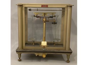 Vintage Brass Balance Scale Case By Seeder-Kohl Bush Inc