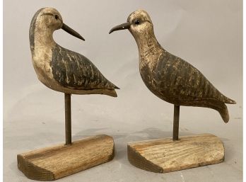 Two Vintage Split Tail Bird Decoys H Monk