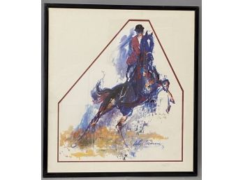 Leroy Neiman 1979 Horse And Rider Framed Print