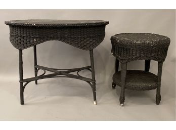 Two Pieces Wicker Furniture Tables