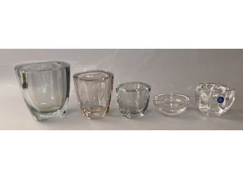 5 MCM Art Glass Royal Copenhagen K. Franck Littala