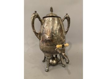 Victorian Silver Plate Coffee Pot With Spigot