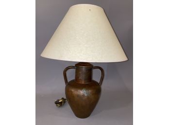 Antique Copper Table Lamp Dovetail Construction