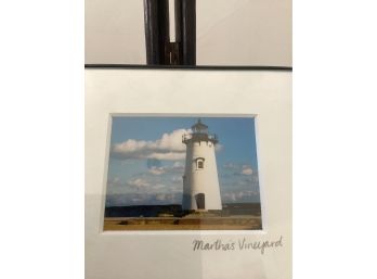 Framed Photo Marthas Vineyard Lighthouse (A)