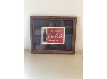 Vintage Coca-Cola Framed Card
