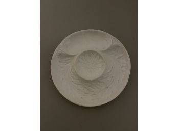 Ivory Chip And Dip Plate