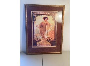 Vintage French Champagne Pommery Advertising  Poster