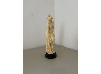 Chalk Ware Signed Nude Sculpture