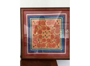 Framed Art Quilted Piece. SG