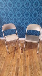 Pair Of Vintage Metal Folding Chairs