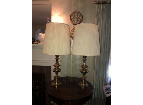 Pair Of Brass Lamps (working)
