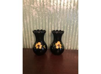 Pair Of Real Amethyst Vases (6')
