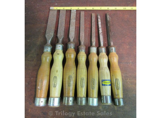 Seven Marples Chisels Made In England
