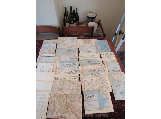 30 Vintage National Geographic Maps 1950's Amazing Condition