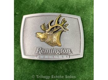 Remington 'Bulging Elk' Belt Buckle