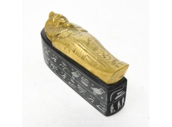 Brass And Soapstone Sarcophagus