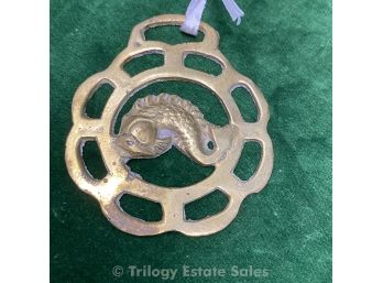 Brass Fish Harness Medallion