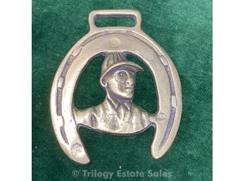 Jockey Brass Harness Medallion