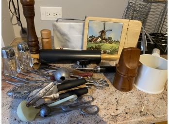 2 Cheese Boards, Dansk Grinder And Other Kitchen Tools B11