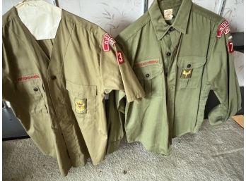 Two Vintage Boy Scout Shirts Bal154