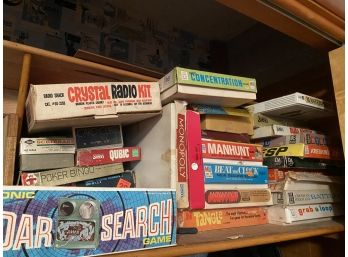 Assorted Vintage Games Shelf 1 B32