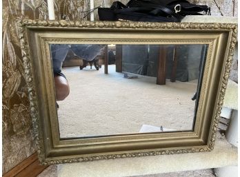 Old Decorative Chalkware Mirror Lv114