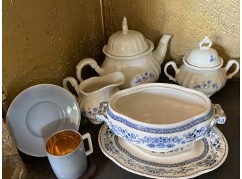 Wedgewood Mandarin Tureen W/out Lid, Vintage Tea Set, Demi Cup & Saucer D 17