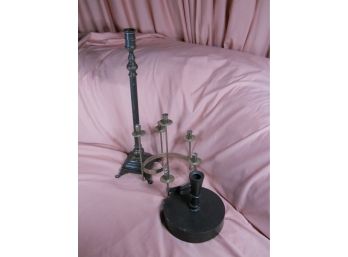 Various Metals & Styles Of Candle Holders