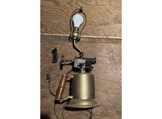 Old Antique Blow Torch Lamp Quite Unique