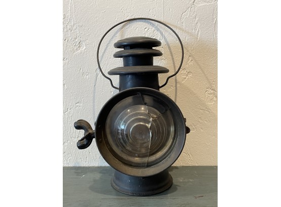 Dietz Antique Railroad Lantern 1907 Union Driving Lamp Cracked Lens 12' Tall