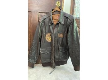 Vintage WW II Leather Bomber Jacket US Air Force Authentic Type A2